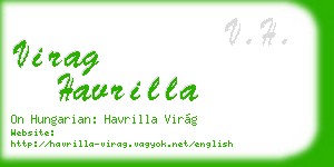 virag havrilla business card